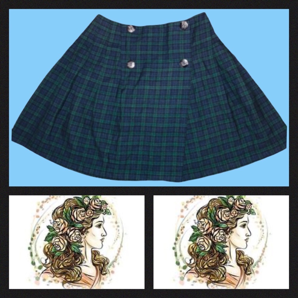 Tracey Evans Vintage Plaid Skirt